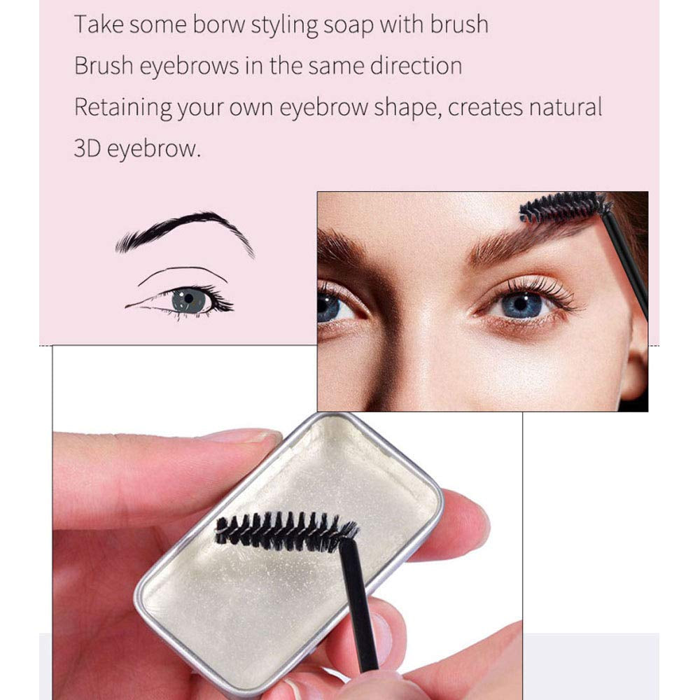 Transform Your Brows with Our 2 Pack Eyebrow Soap Kit - Long Lasting, Waterproof Gel for Fluffy, Fuller Eyebrows!