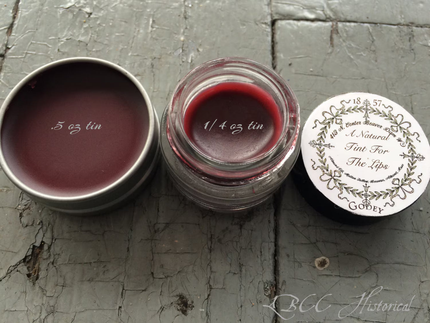 LBCC Historical a Natural Gloss Tint for Lips 1857 Godey Ladies Book Tinted Lip Gloss Cream Blush Holiday Gift Historical Gift