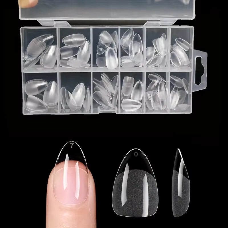 Transform Your Nails with Our 120-Piece Long Round Fake Nails Set - Pre-Made Semi-Matte Glue Tips for Stunning Full Coverage in 12 Sizes!