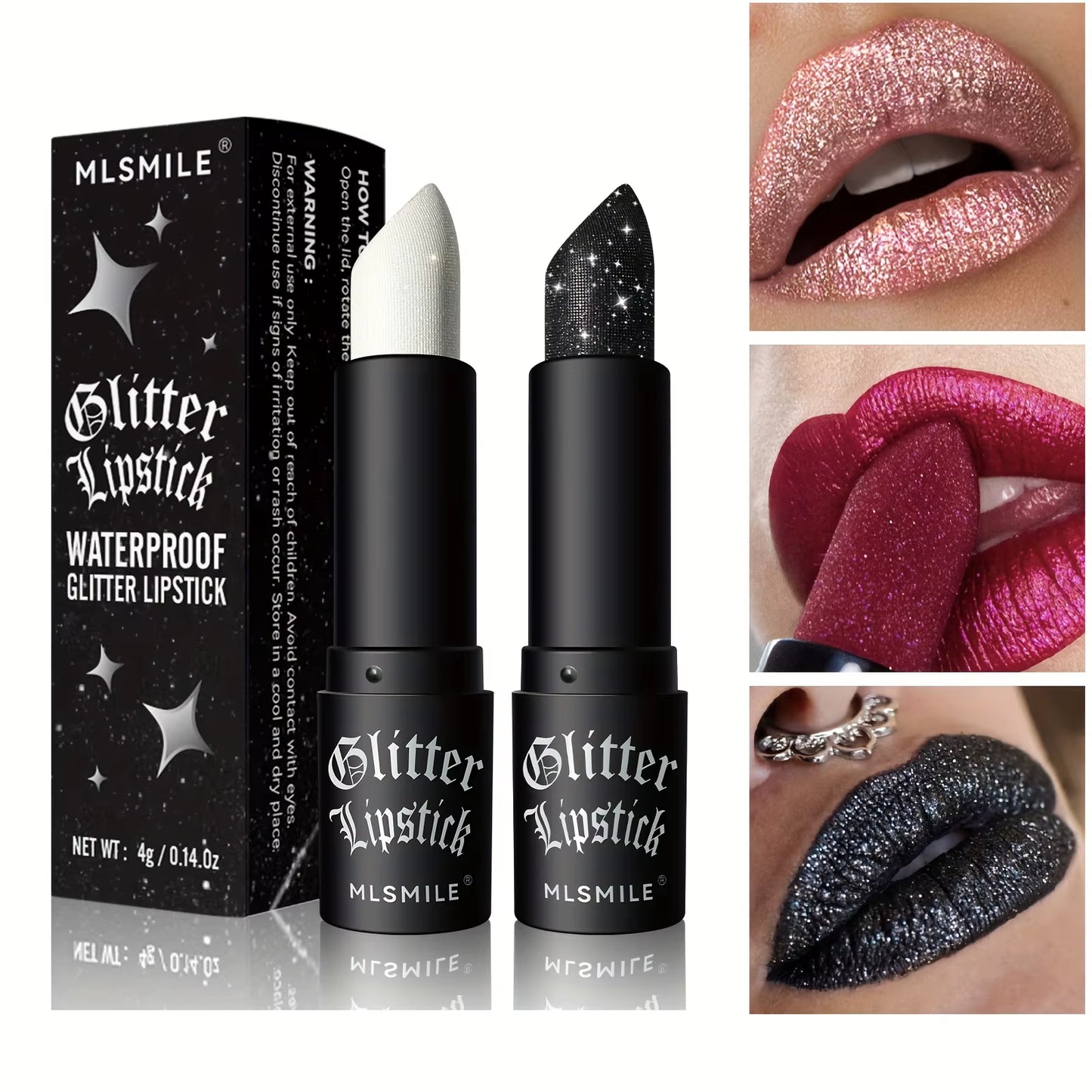 Illuminate Your Lips with Our 7 Colors Glitter Lipstick - Hydrating, Sparkling Shine for a Stunning Metallic Finish!