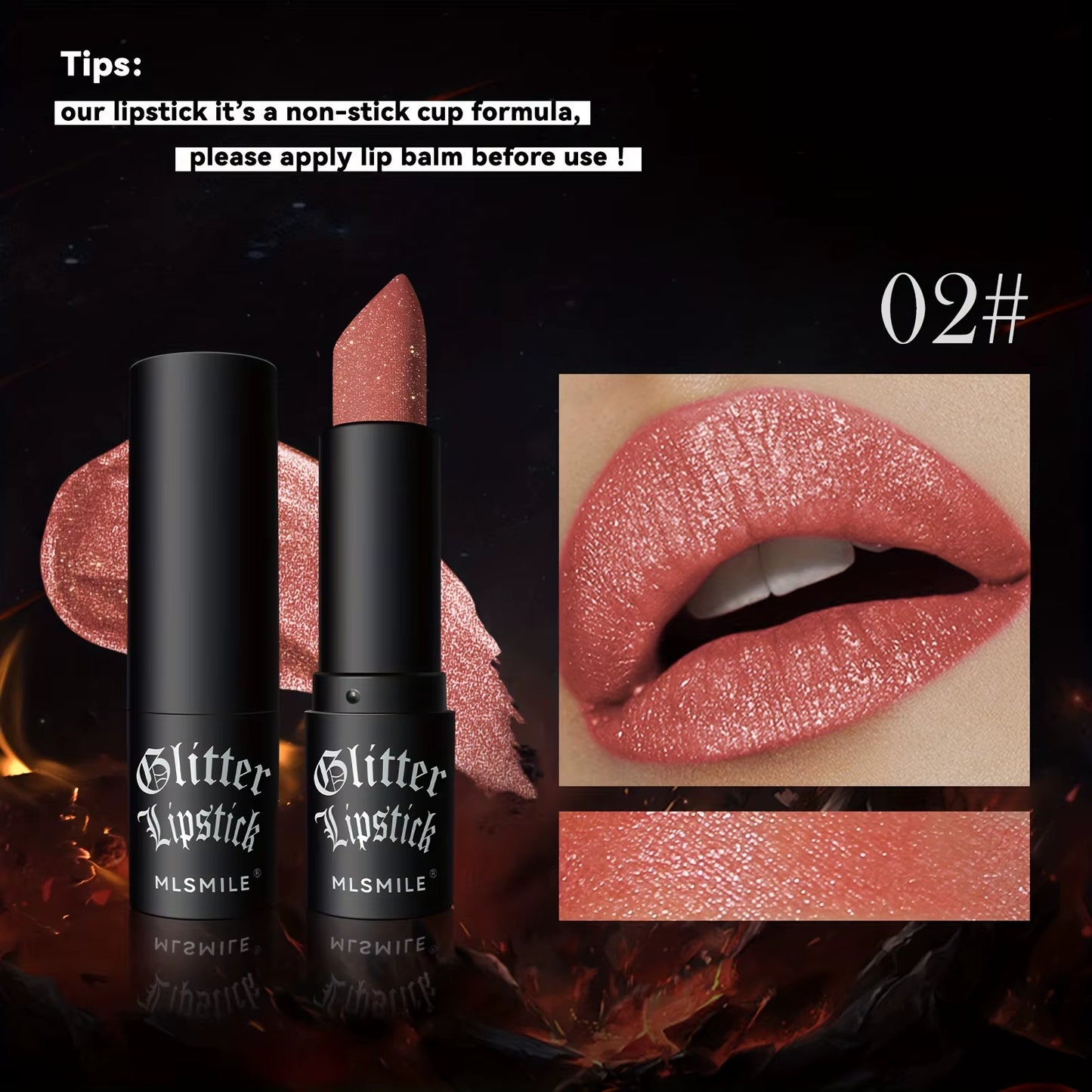 Illuminate Your Lips with Our 7 Colors Glitter Lipstick - Hydrating, Sparkling Shine for a Stunning Metallic Finish!