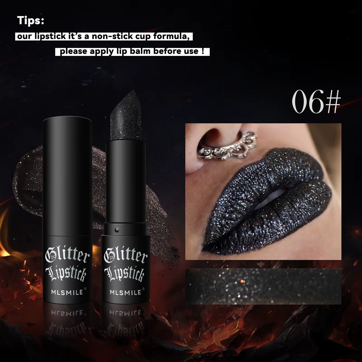 Illuminate Your Lips with Our 7 Colors Glitter Lipstick - Hydrating, Sparkling Shine for a Stunning Metallic Finish!