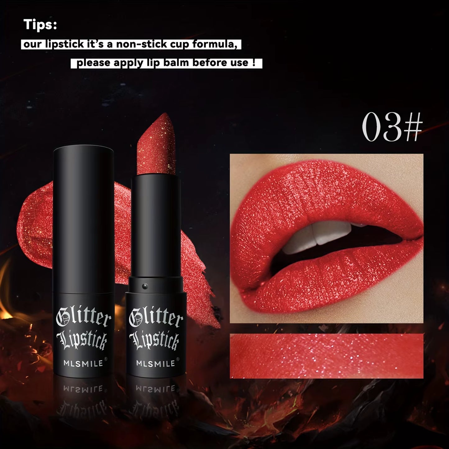 Illuminate Your Lips with Our 7 Colors Glitter Lipstick - Hydrating, Sparkling Shine for a Stunning Metallic Finish!