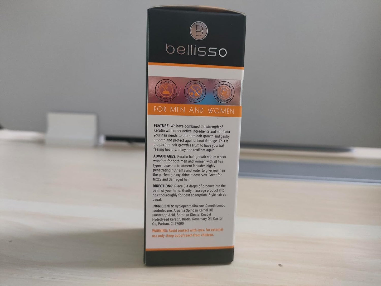 Transform Your Hair with Bellisso Keratin Hair Serum - Ultimate Heat Protection & Anti-Frizz Control for Luxurious Shine and Repair