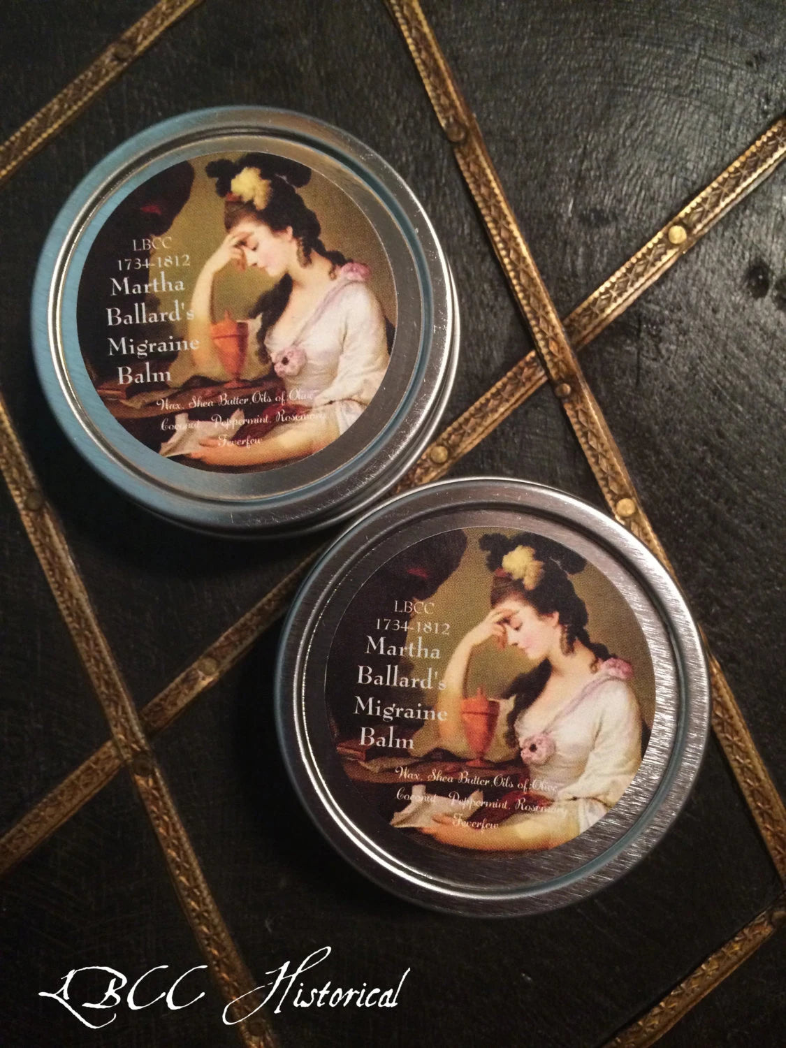 Head Neck Megrim Balm 1735-1812 Martha Ballard'S Balm ~ Natural ~ Family Safe Balm ~ LBCC Historical Apothecary