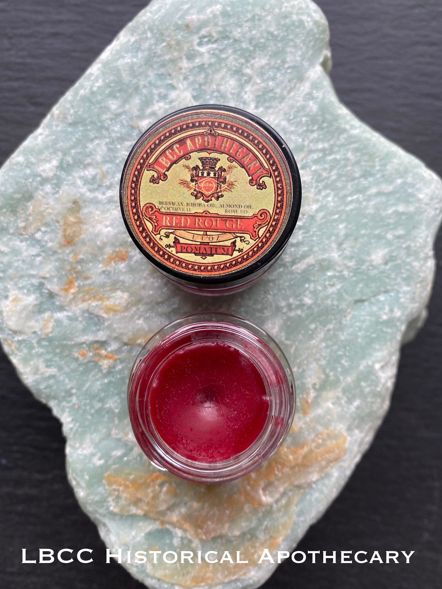 1811 Red Rouge Pomatum Red Cream Lip Tint Lip Gloss Cream Blush- Jane Austen Lipstick, Liptint Red Lip Red Blush Gift