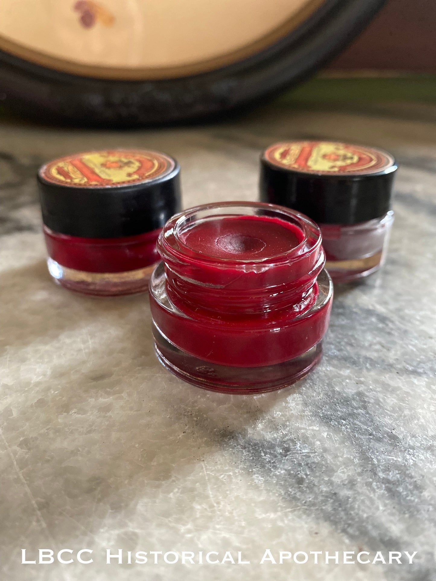 1811 Red Rouge Pomatum Red Cream Lip Tint Lip Gloss Cream Blush- Jane Austen Lipstick, Liptint Red Lip Red Blush Gift