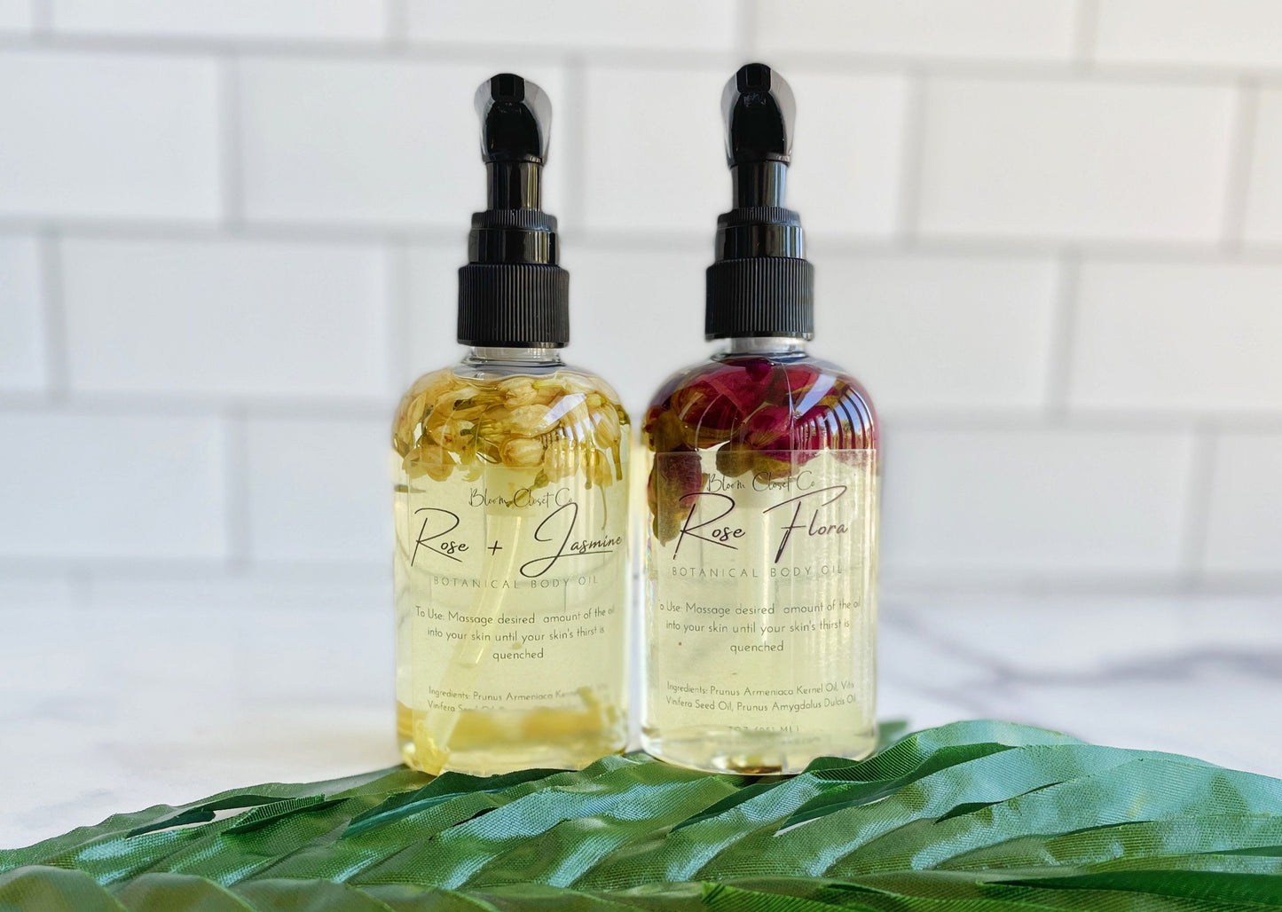 Indulge in Luxury with Our 4Oz Hydrating Botanical Body Oil - Enchanting Rose and Jasmine Scents
