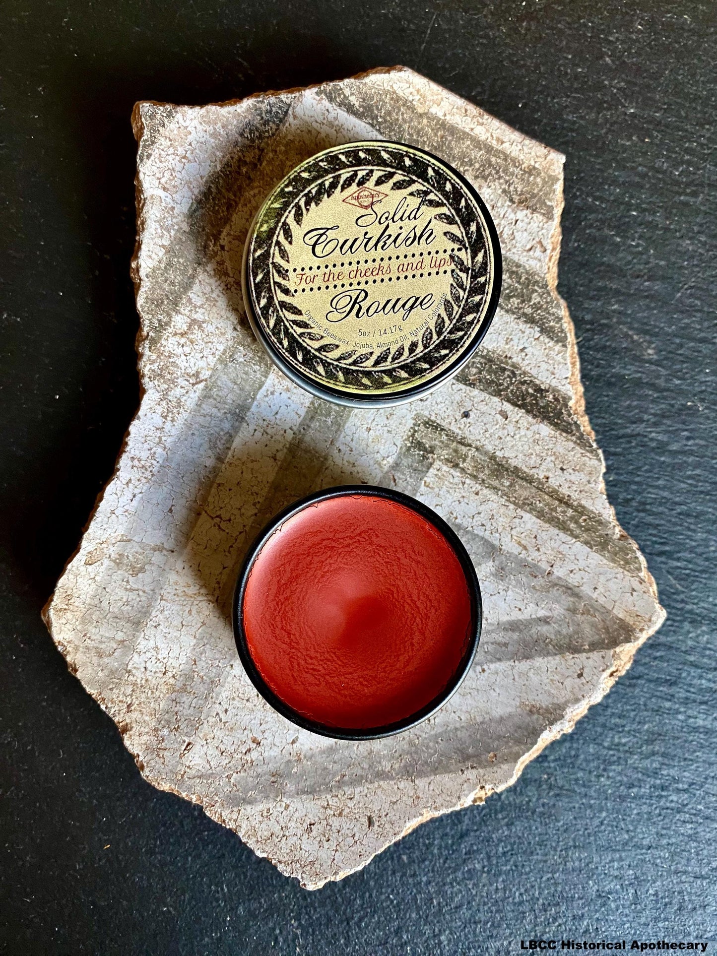 Vintage Makeup Historically Inspired 1740-1810 Solid Turkish Rouge Lip & Cheek Tint Cream Blush Vintage Lip Tint Natural Makeup