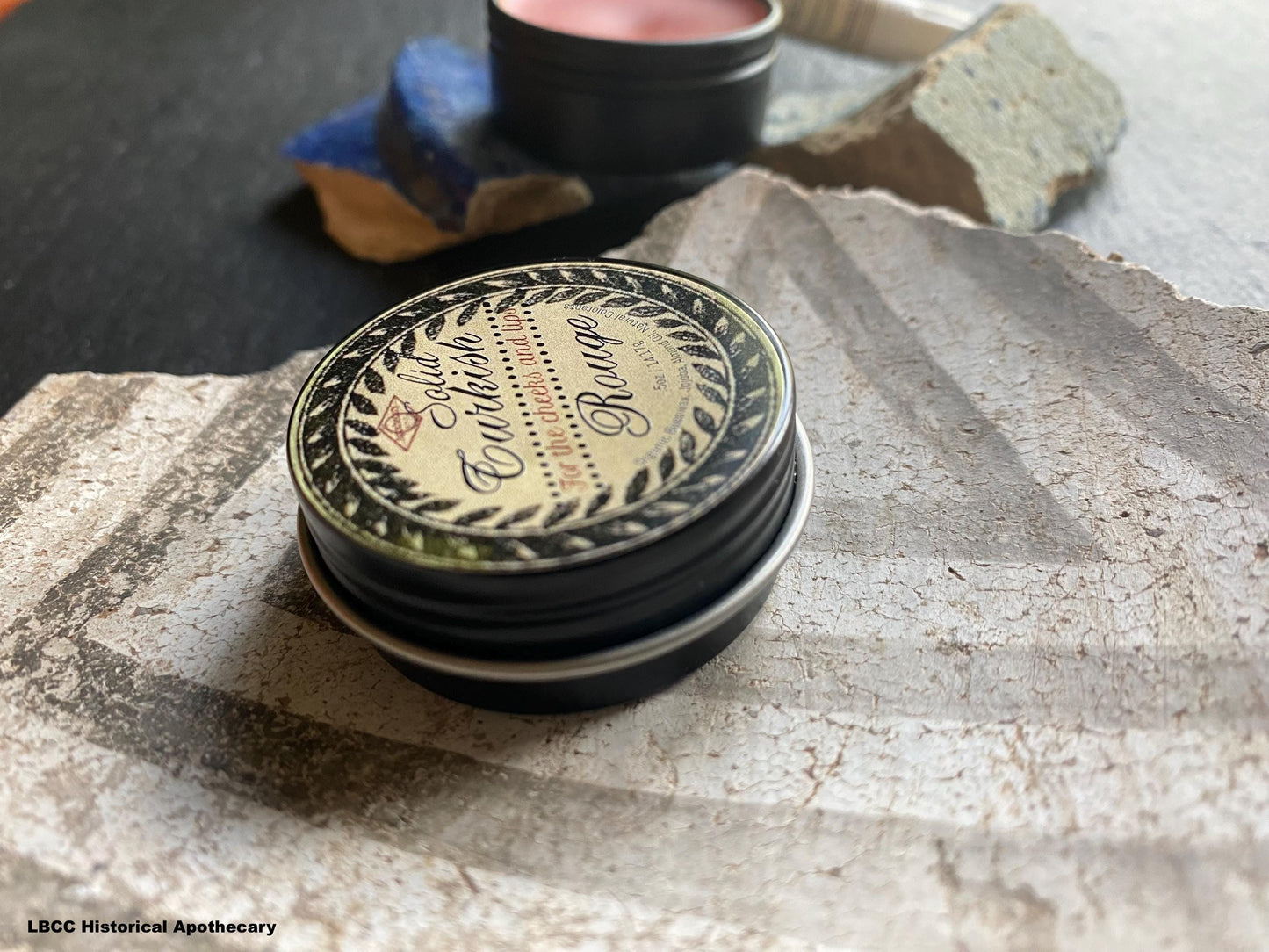 Vintage Makeup Historically Inspired 1740-1810 Solid Turkish Rouge Lip & Cheek Tint Cream Blush Vintage Lip Tint Natural Makeup