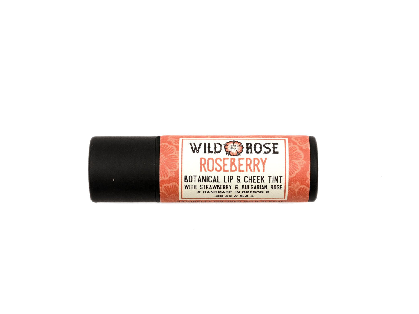 ROSEBERRY Botanical Lip & Cheek Tint Tube - .33Oz Organic Makeup Biodegradable Tube