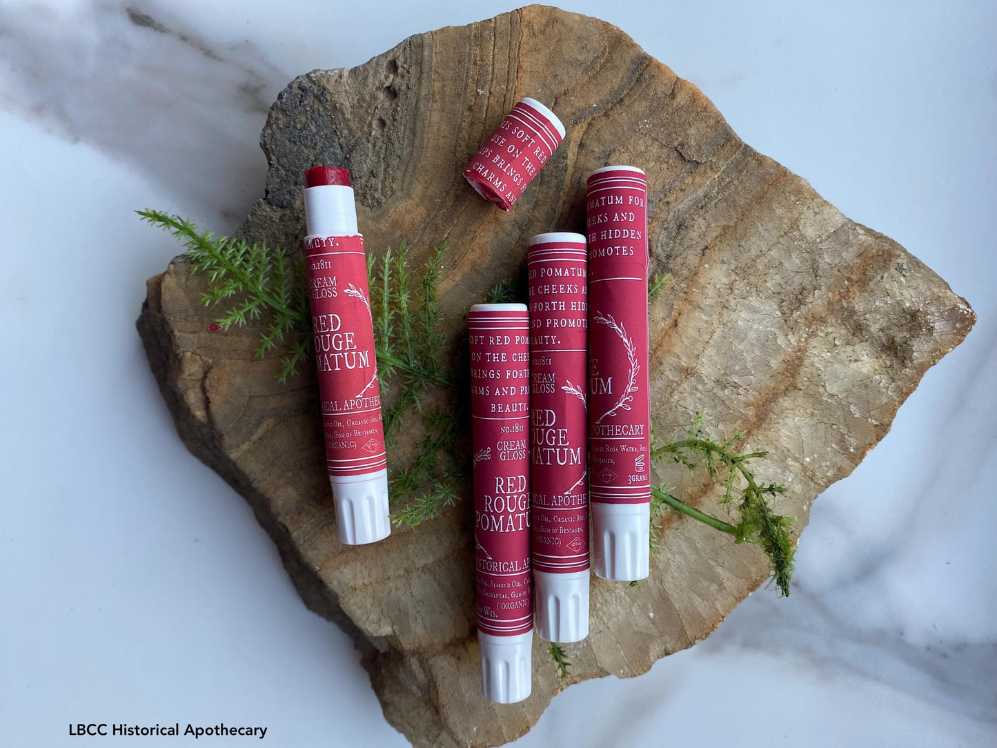 1811 Red Rouge Pomatum Red Cream Lip Tint Lip Gloss Cream Blush- Jane Austen Lipstick, Liptint Red Lip Red Blush Gift