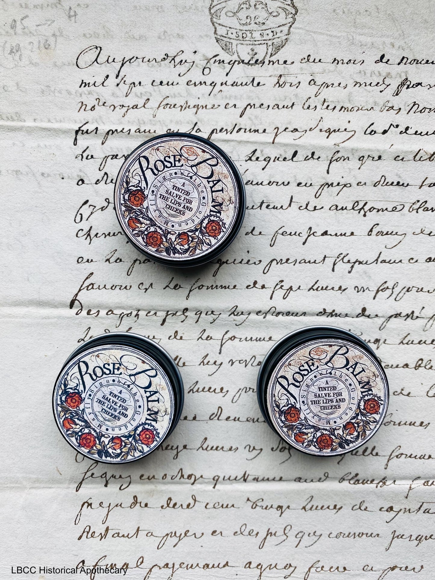 NEW Limited Edition Label Historical Alkanet Lip Balm Naturally Tinted Rose Balm Lip Salve- Tinted Lip Balm- New Formula