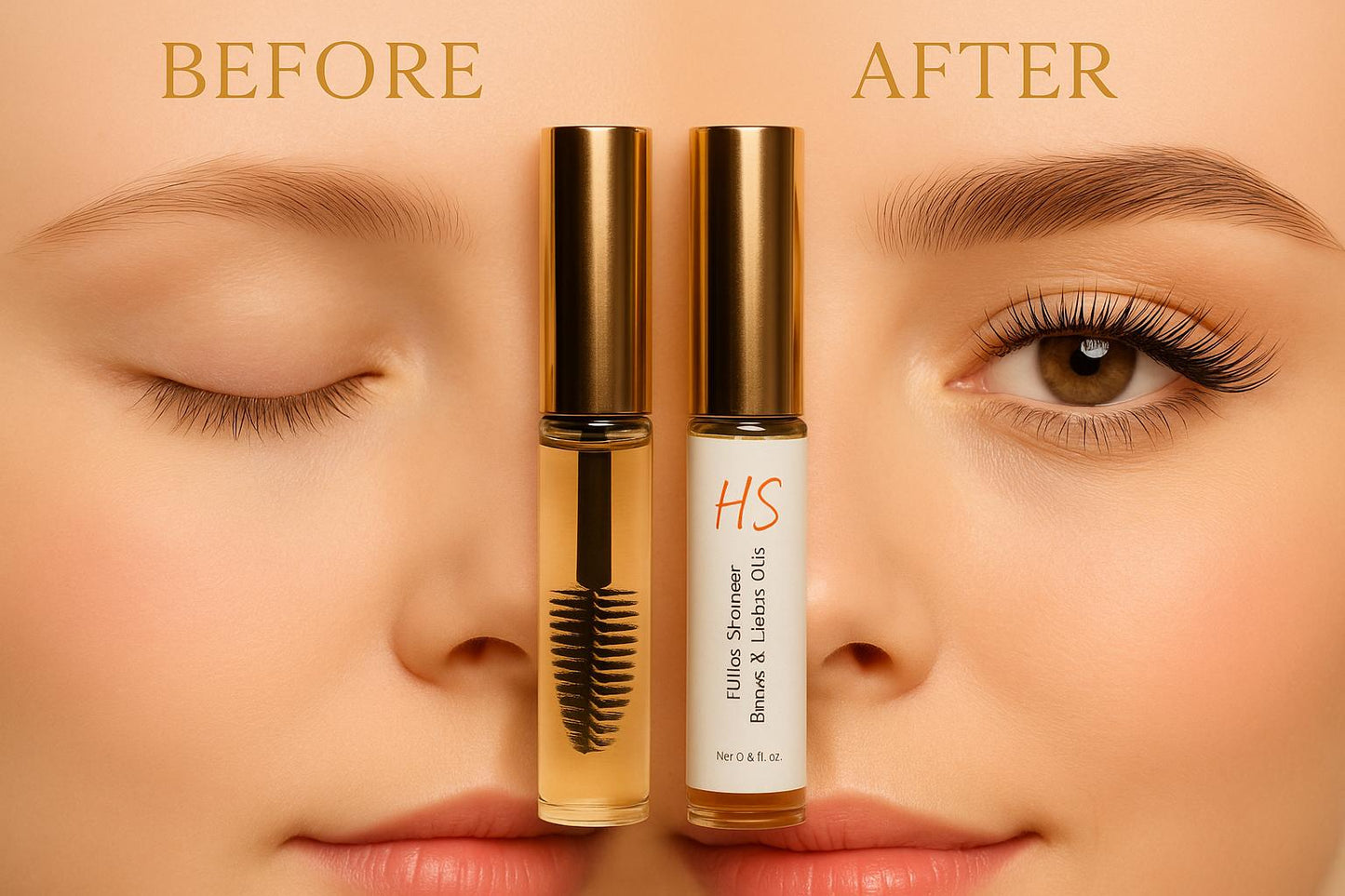 Transform Your Look with Our Organic Natural Lash & Brow Growth Serum – Enriched with Castor, Jojoba, and Argan Oil for Longer Lashes and Fuller Brows