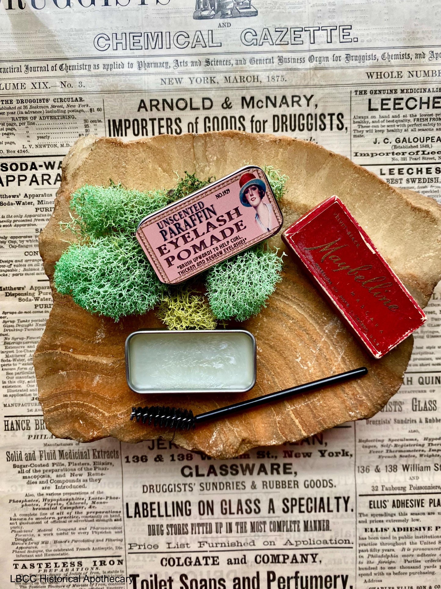 NEW 1929 Clear Eyelash Mascara Curl Pomade, Vintage Makeup, Zero Waste Natural Mascara, Longer Thicker Lashes Flapper Makeup