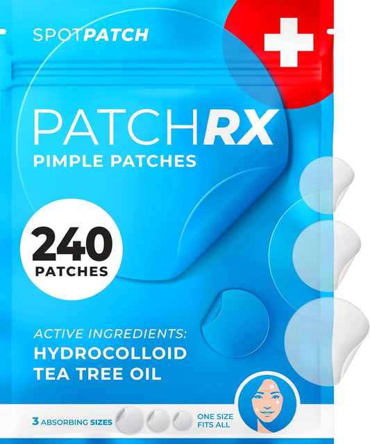 Transform Your Skin with Our Hydrocolloid Acne Patches - 240 Effective Pimple Stickers Infused with Tea Tree Oil for Rapid Blemish Relief