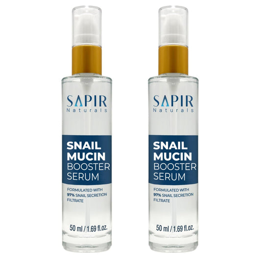 Transform Your Skin with Our Snail Mucin Repair Booster Serum - 97% Snail Secretion Filtrate & Hyaluronic Acid - Anti-Aging Facial Serum for All Skin Types (2 Pack)