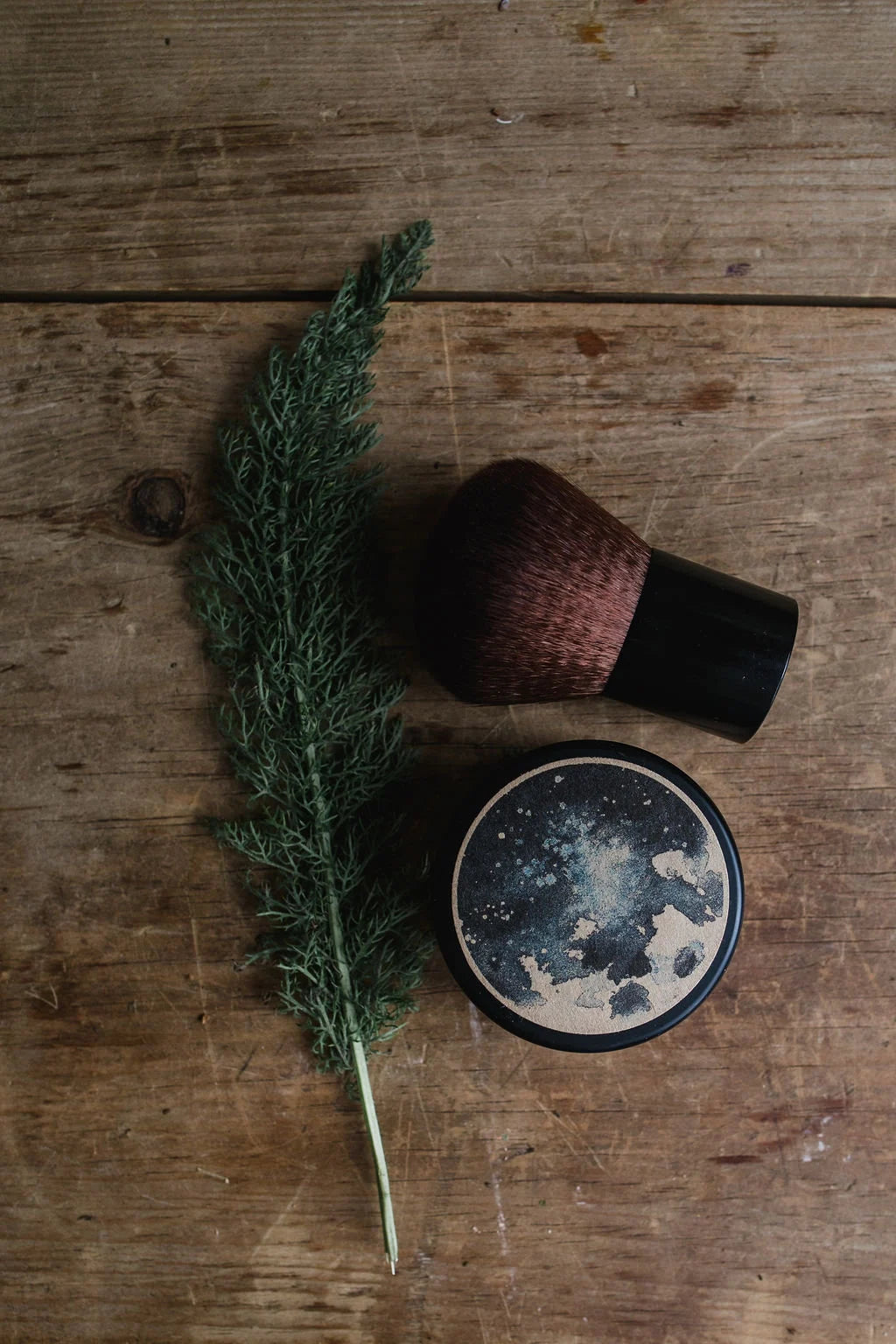 Large Kabuki Face Brush • Brown Vegan Faux • Cruelty Free • Matte Black Handle and Black Ferrules • Mineral Powder Brush • Odor + Dye Free