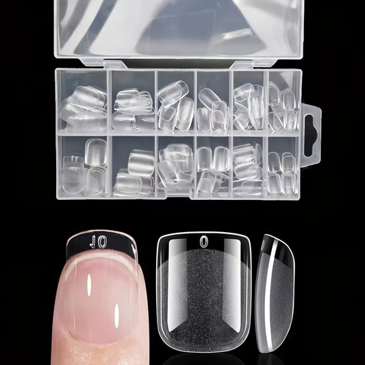 Transform Your Nails with Our 120-Piece Long Round Fake Nails Set - Pre-Made Semi-Matte Glue Tips for Stunning Full Coverage in 12 Sizes!