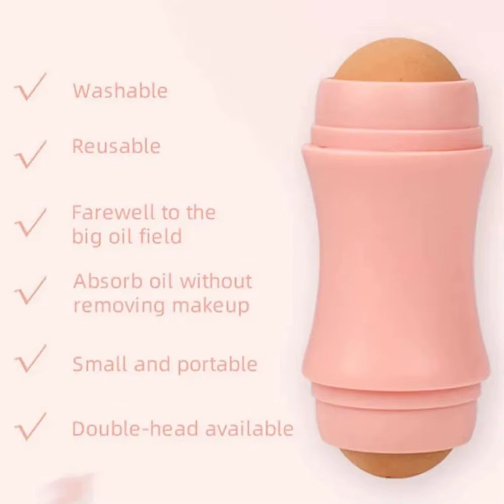 Matteglow™ Volcanic Oil-Absorbing Roller – 2-Ball Reusable Face Tool for Shine-Free, Fresh Skin Anytime