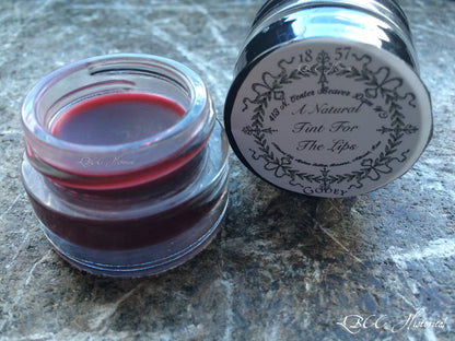 LBCC Historical a Natural Gloss Tint for Lips 1857 Godey Ladies Book Tinted Lip Gloss Cream Blush Holiday Gift Historical Gift