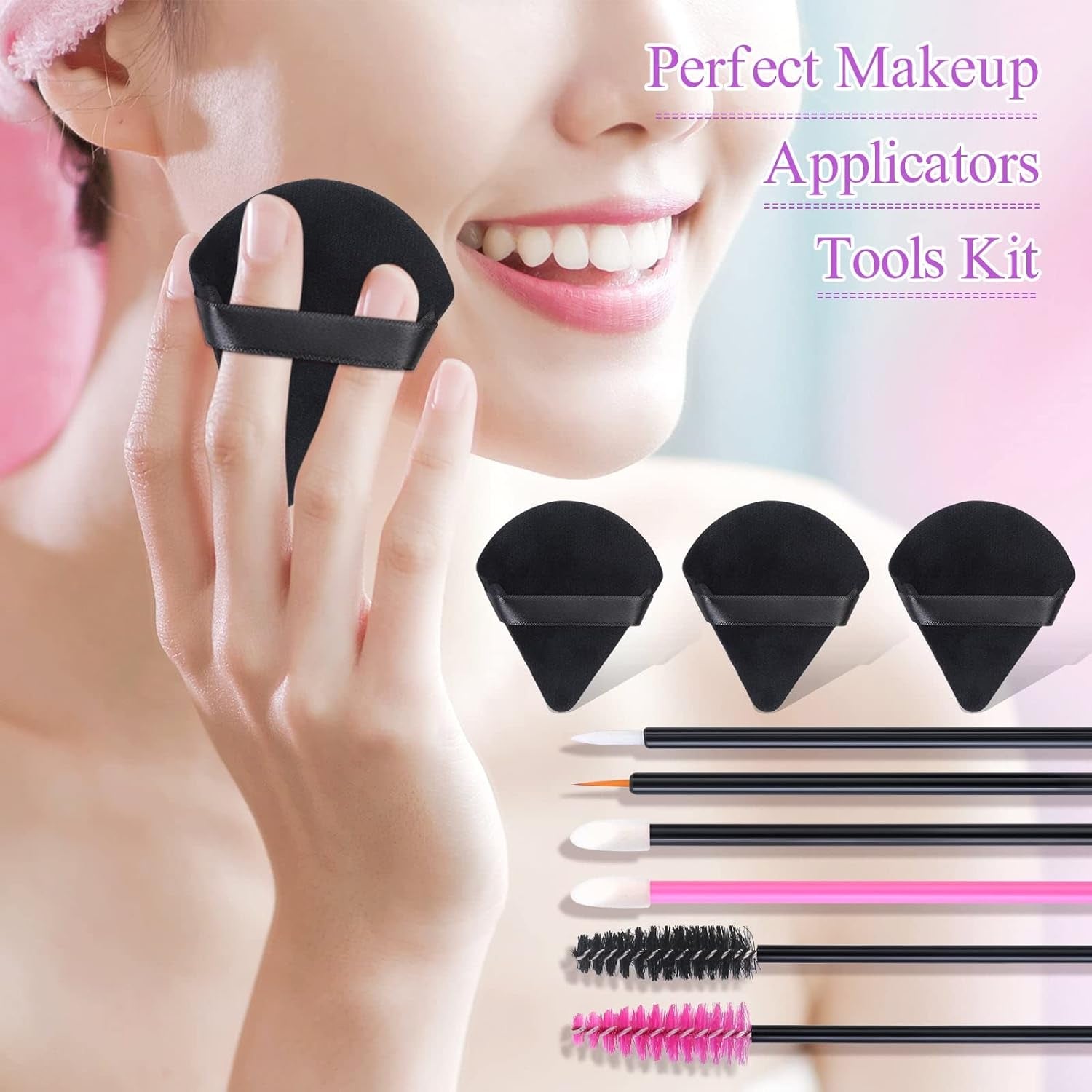 Ultimate 248-Piece Disposable Makeup Applicator Kit: Triangle Puffs, Mascara Wands, and Lip Brushes for Flawless Beauty Application