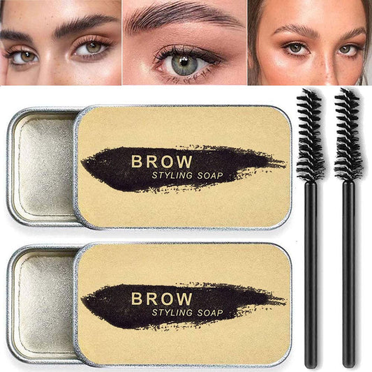 Transform Your Brows with Our 2 Pack Eyebrow Soap Kit - Long Lasting, Waterproof Gel for Fluffy, Fuller Eyebrows!