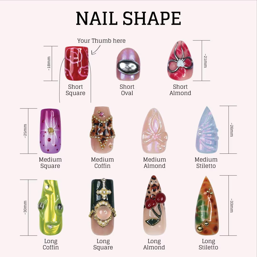 Tropical Bloom Press-On Nails with Starfish | Stunning 3D Floral Design in Long Almond Shape | Handmade Summer Nail Art for Your Next Vacation or Celebration