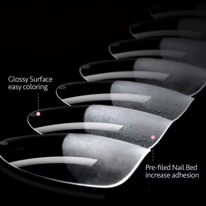 Transform Your Nails with Our 120-Piece Long Round Fake Nails Set - Pre-Made Semi-Matte Glue Tips for Stunning Full Coverage in 12 Sizes!