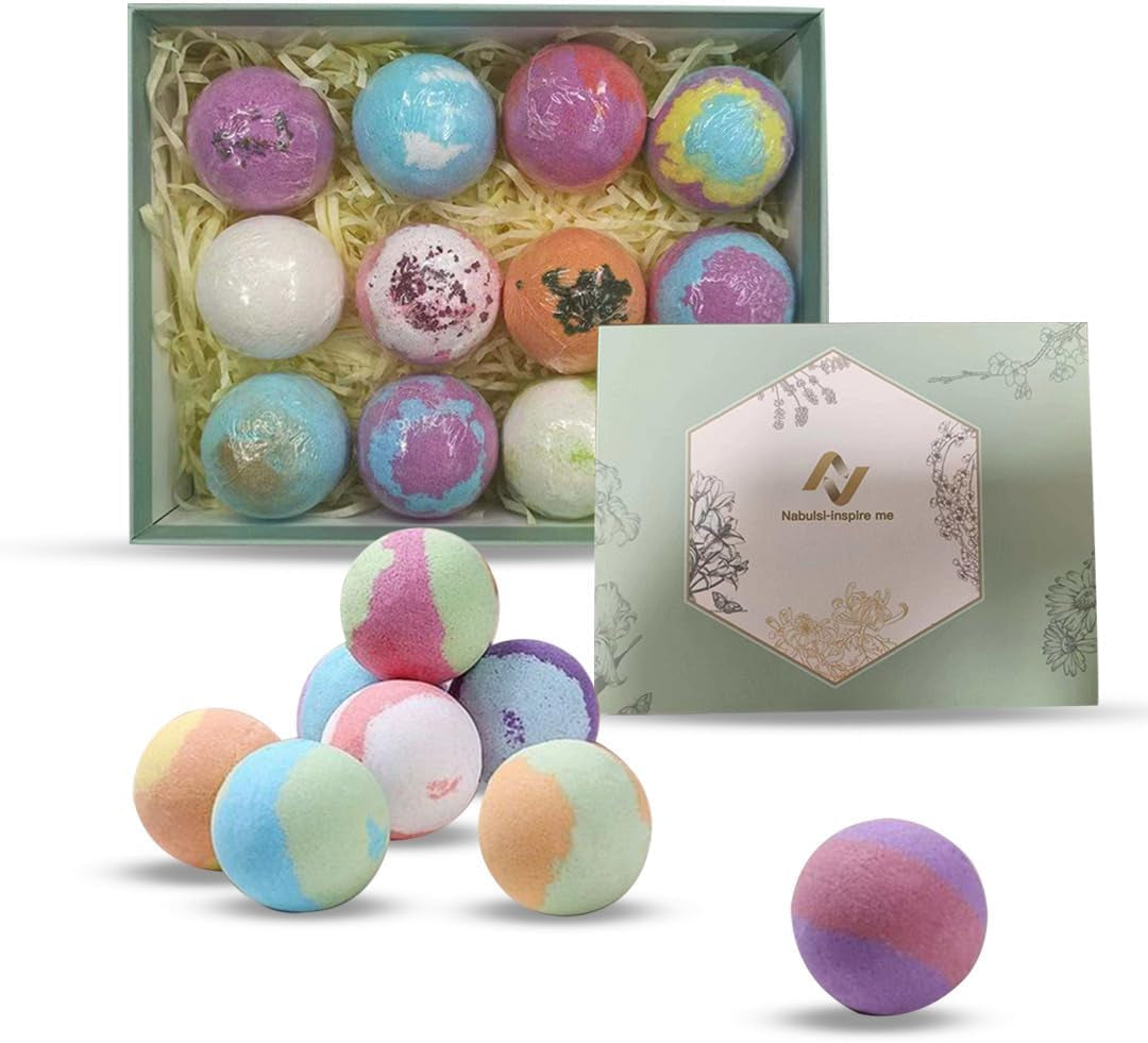 Indulge in Luxury: 12 Handcrafted Bath Bombs with Coco & Shea Butter for the Ultimate Relaxation Experience