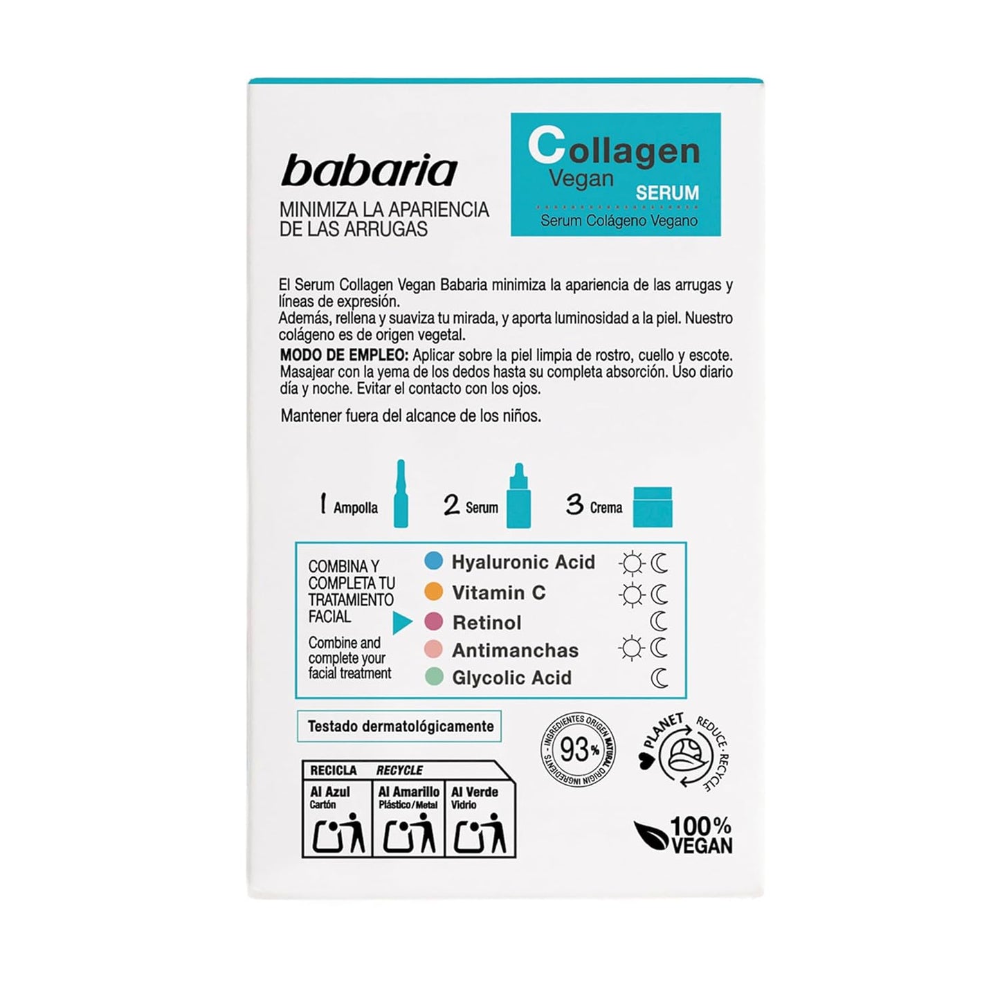 Revitalize Your Skin with Babaria's Collagen Vegan Serum - Nature's Anti-Aging Solution for Firmness and Elasticity - 1 Oz