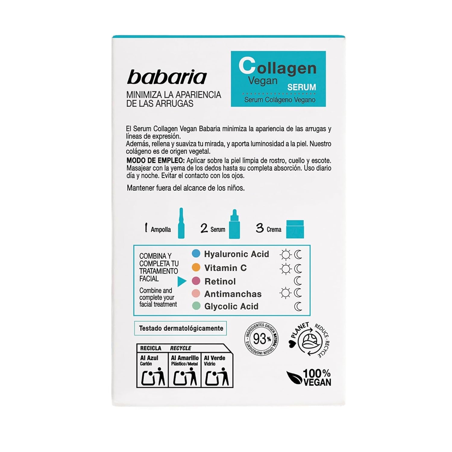 Revitalize Your Skin with Babaria's Collagen Vegan Serum - Nature's Anti-Aging Solution for Firmness and Elasticity - 1 Oz