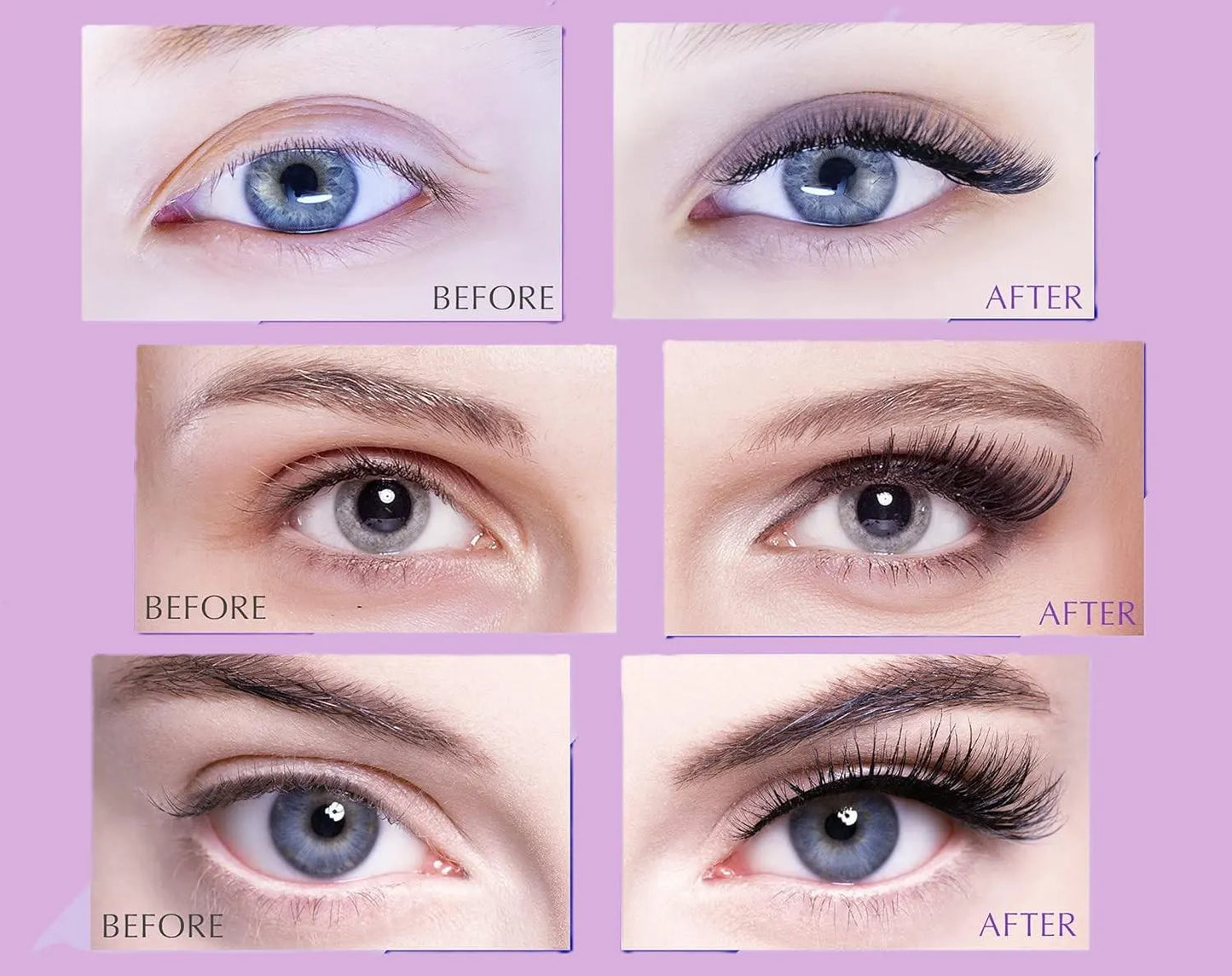 Magnetic Eyelashes and Eyeliner Kit Natural Look 3D 10D, Wispy, Cat Eye, Dramatic Lashes 7 Pairs with Travel Case Easy to Wear Kimeyelashes