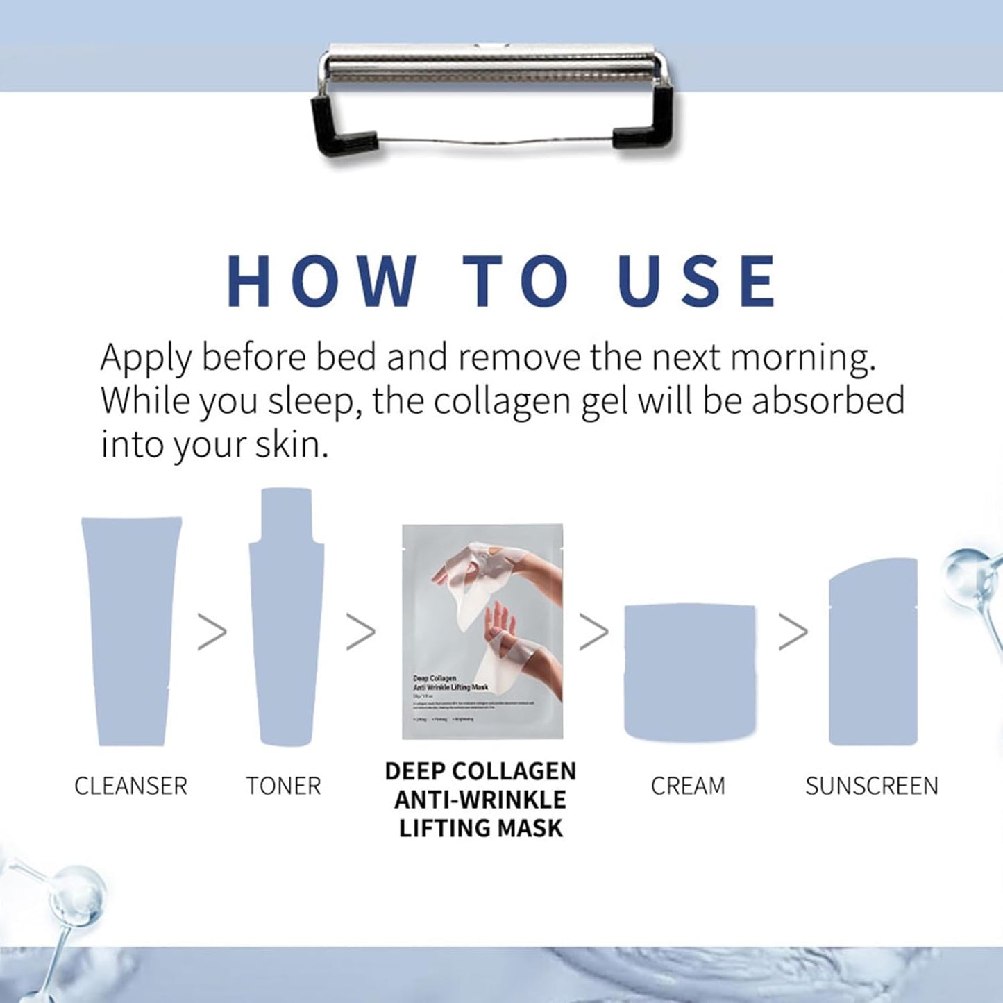 Revitalize Your Skin with YUANLI Collagen Face Mask - 5 Pack of Deep Hydrating Overnight Masks for Elasticity, Firming, and Anti-Wrinkle Benefits - 1 Fl. Oz Each