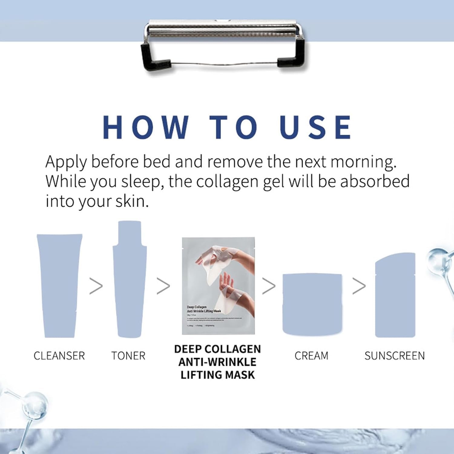 Revitalize Your Skin with YUANLI Collagen Face Mask - 5 Pack of Deep Hydrating Overnight Masks for Elasticity, Firming, and Anti-Wrinkle Benefits - 1 Fl. Oz Each