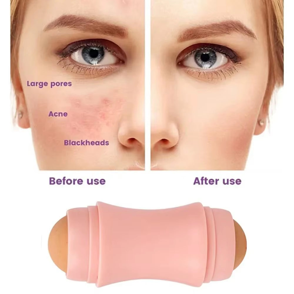 Matteglow™ Volcanic Oil-Absorbing Roller – 2-Ball Reusable Face Tool for Shine-Free, Fresh Skin Anytime