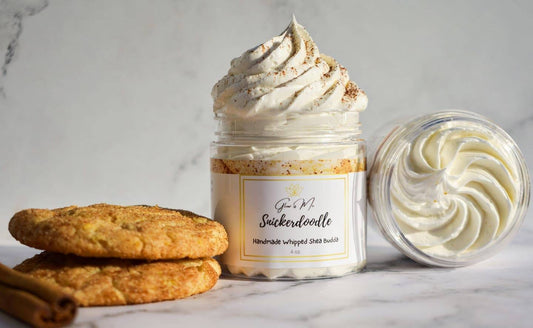 Indulge Your Skin with Snickerdoodle Whipped Shea Butter - Luxurious, Lightly Scented Body Butter for Silky Smoothness