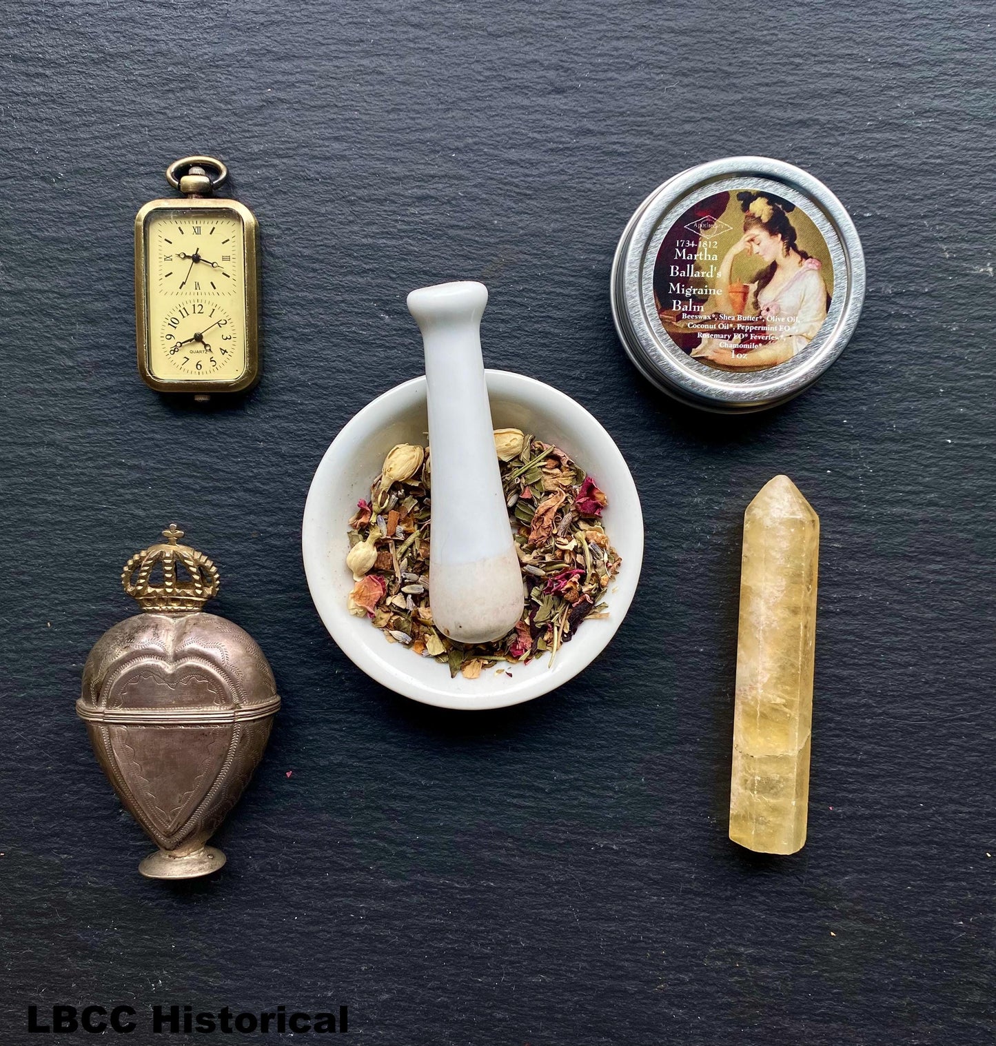 Head Neck Megrim Balm 1735-1812 Martha Ballard'S Balm ~ Natural ~ Family Safe Balm ~ LBCC Historical Apothecary