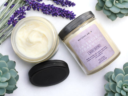 Organic Natural Whipped Body Butter| Hydrating Body Balm for Dry Skin| Natural Shea+Cocoa Butter Moisturizer| Self-Care Gift for Her