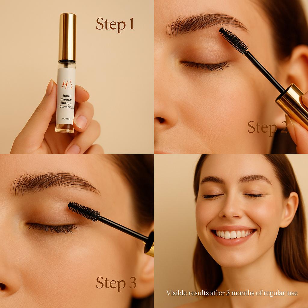 Transform Your Look with Our Organic Natural Lash & Brow Growth Serum – Enriched with Castor, Jojoba, and Argan Oil for Longer Lashes and Fuller Brows