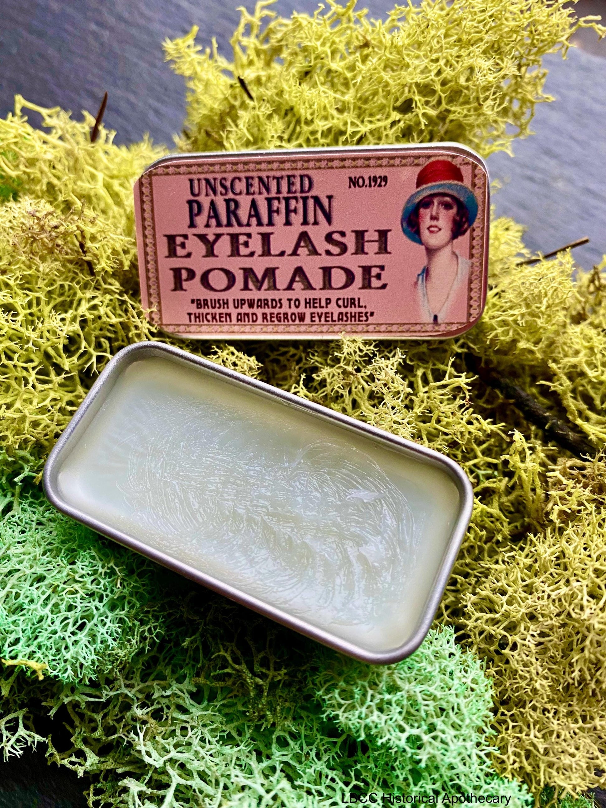 NEW 1929 Clear Eyelash Mascara Curl Pomade, Vintage Makeup, Zero Waste Natural Mascara, Longer Thicker Lashes Flapper Makeup