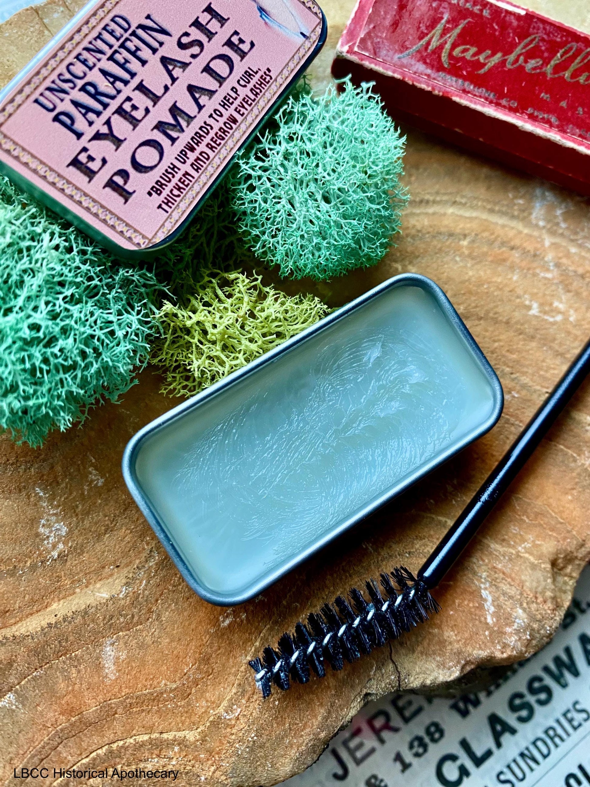 NEW 1929 Clear Eyelash Mascara Curl Pomade, Vintage Makeup, Zero Waste Natural Mascara, Longer Thicker Lashes Flapper Makeup